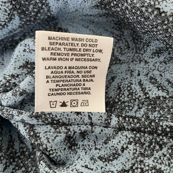 Nat Nast Luxury Originals Silk Blend Shirt Blue Tropical Men's Size XL Palm Leaf - Picture 10 of 10